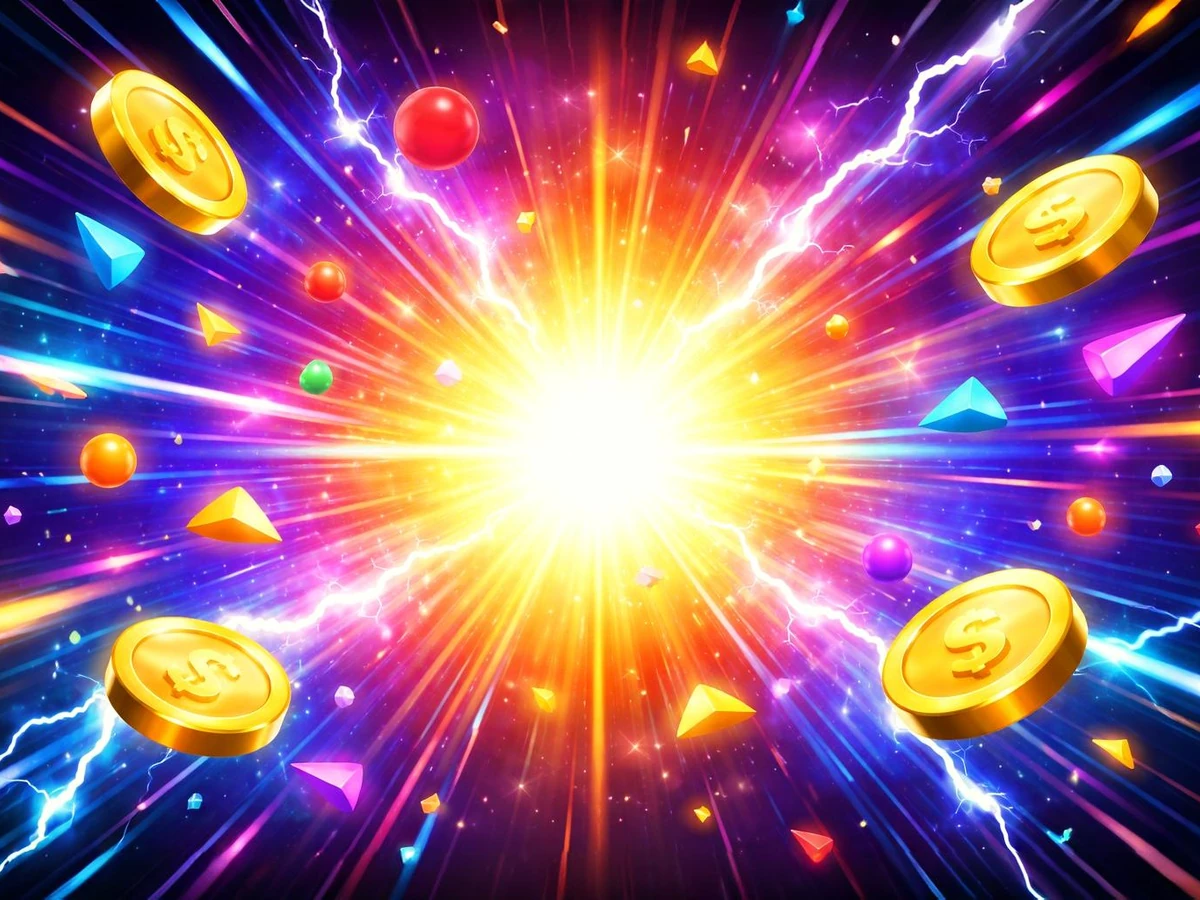 Tampilan permainan slot dengan reel dan simbol berwarna